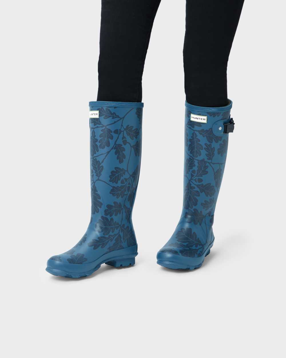 Hunter National Trust Print Norris Field Women's Rain Boots NZ-73880E Blue